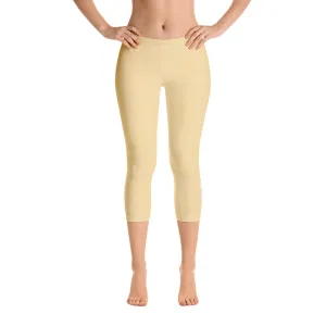 Solar Plexus Yellow Capri Leggings