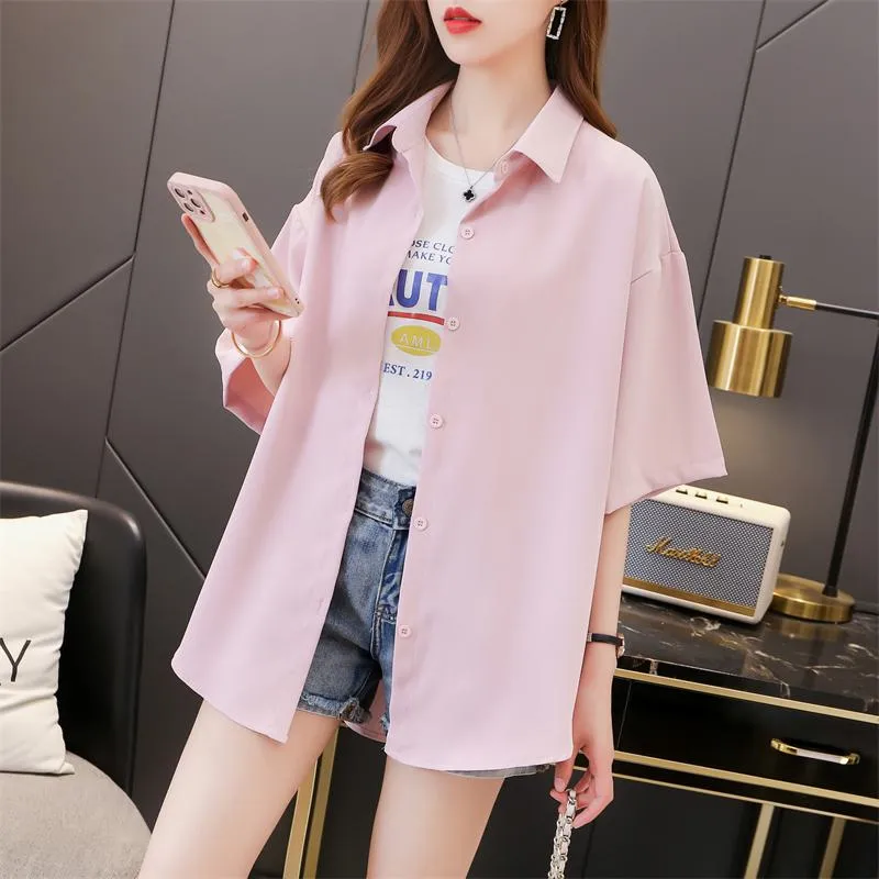 Solid Anti-Aging Petite Casual Shirt