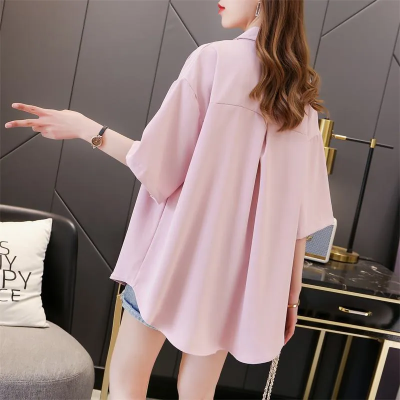 Solid Anti-Aging Petite Casual Shirt