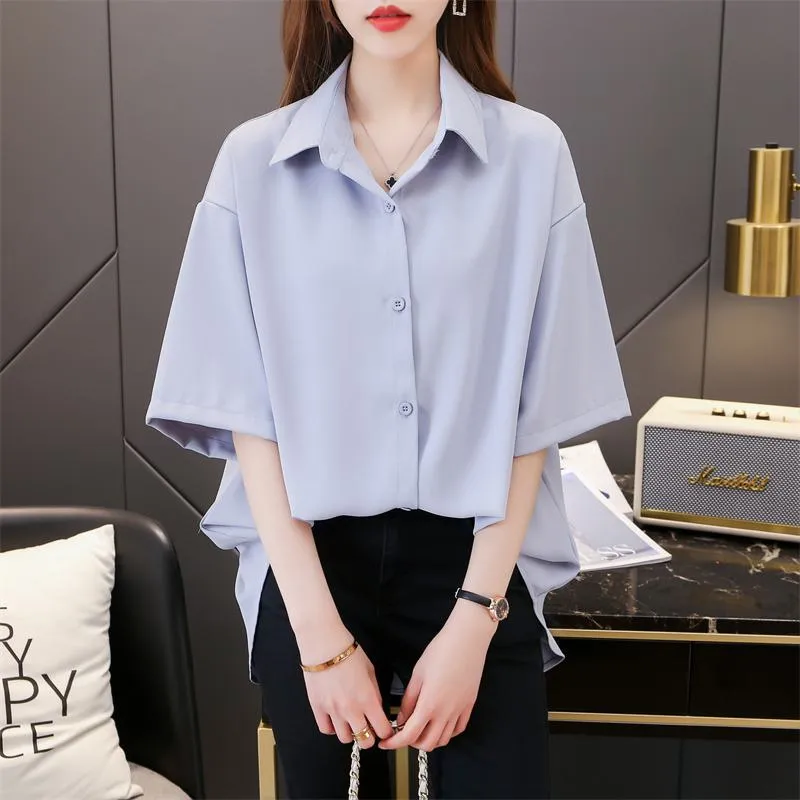 Solid Anti-Aging Petite Casual Shirt