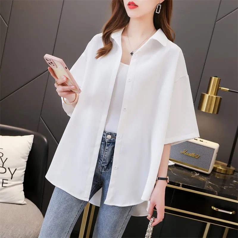 Solid Anti-Aging Petite Casual Shirt