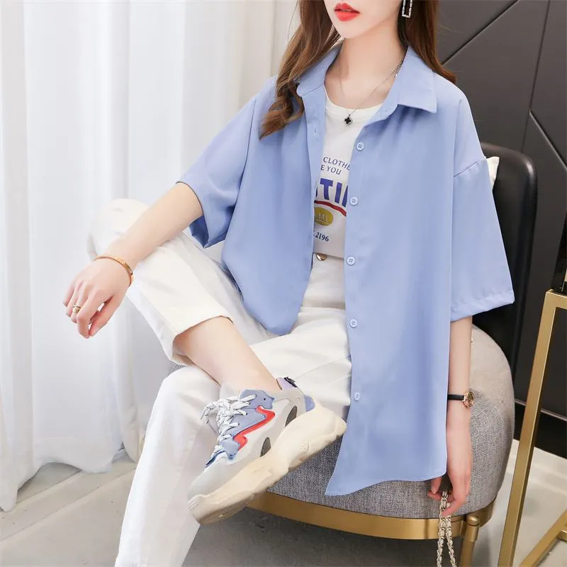 Solid Anti-Aging Petite Casual Shirt