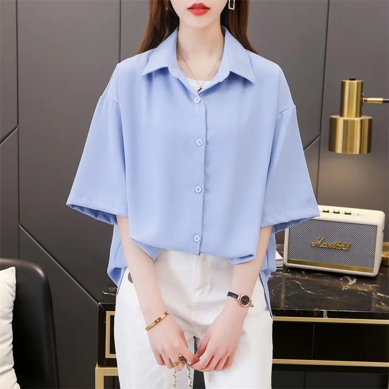 Solid Anti-Aging Petite Casual Shirt