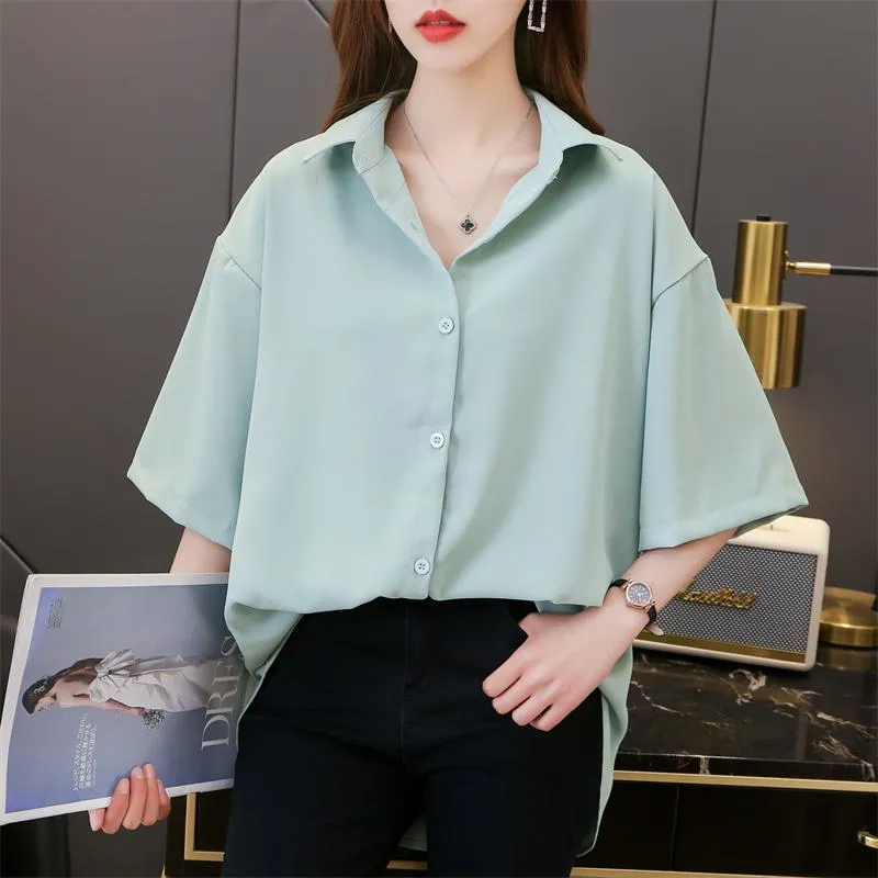 Solid Anti-Aging Petite Casual Shirt