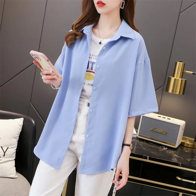 Solid Anti-Aging Petite Casual Shirt