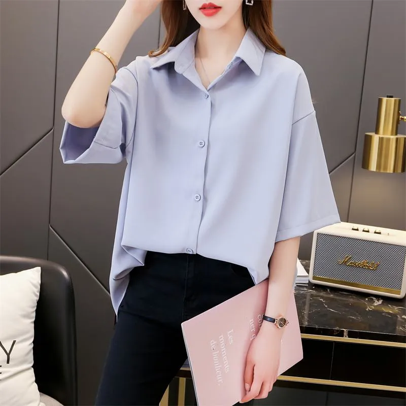 Solid Anti-Aging Petite Casual Shirt