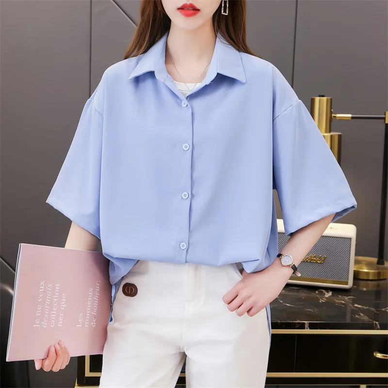 Solid Anti-Aging Petite Casual Shirt