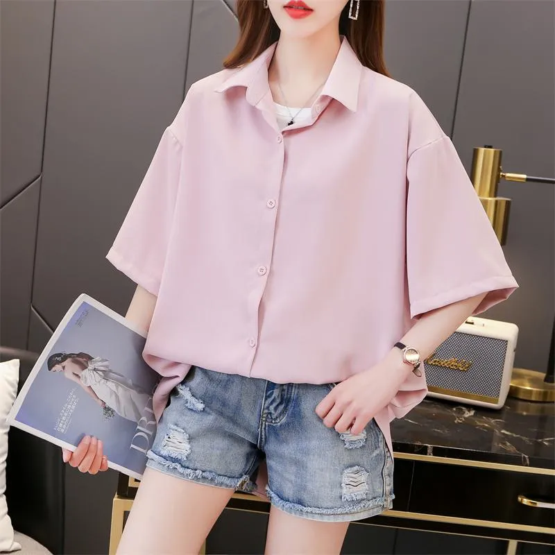 Solid Anti-Aging Petite Casual Shirt