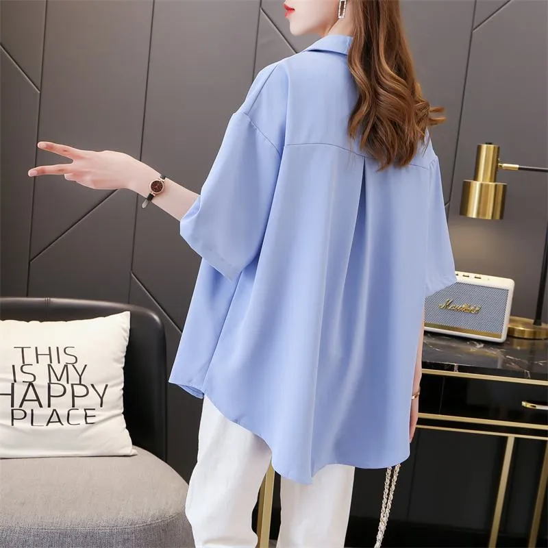 Solid Anti-Aging Petite Casual Shirt