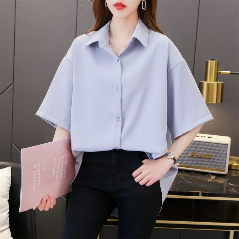 Solid Anti-Aging Petite Casual Shirt