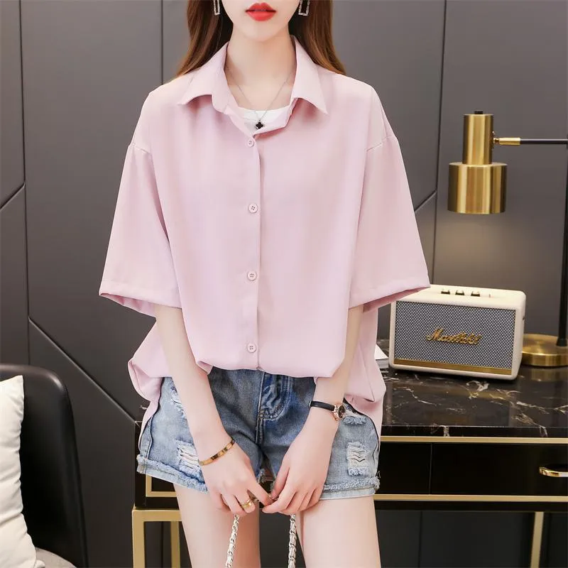 Solid Anti-Aging Petite Casual Shirt