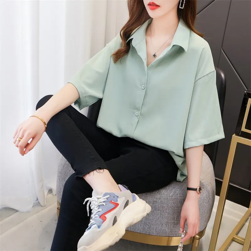 Solid Anti-Aging Petite Casual Shirt