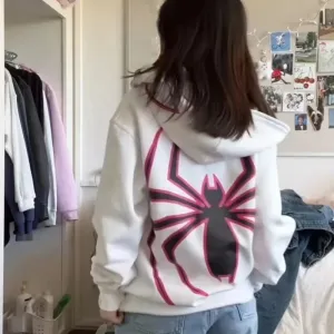 Spider Print Oversized Graphic Harajuku Streetwear Hoodie