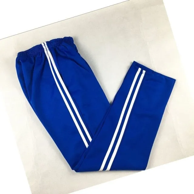 Spring Summer Men's Casual Sweatpants Men Basic Trousers Tracksuit Side Stripe Slim Breathable Sportswear Track Pants