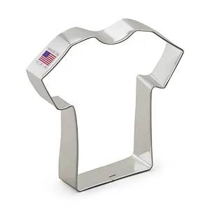 T Shirt- Sports Jersey- Medical Scrub Cookie Cutter - 4.4 Inches - Ann Clark, Tin Plated Steel