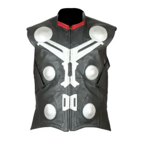 Thor Avengers Age of Ultron Black Leather Vest