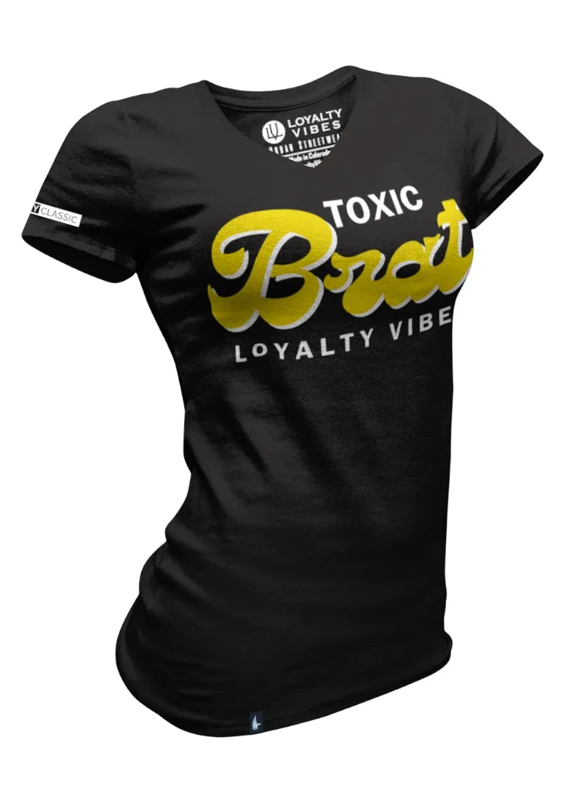 Toxic Brat V-Neck Tee