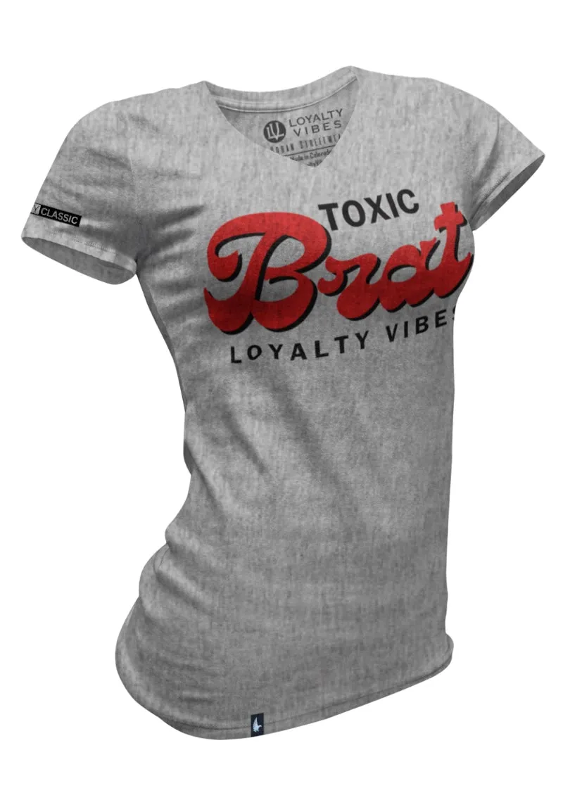 Toxic Brat V-Neck Tee