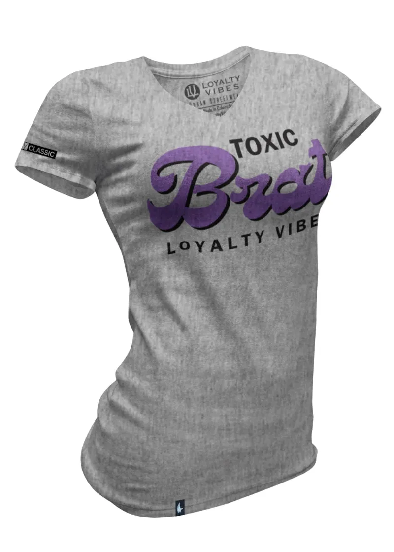 Toxic Brat V-Neck Tee