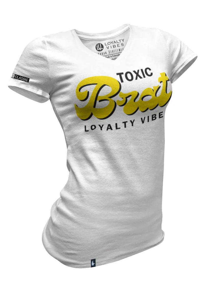 Toxic Brat V-Neck Tee