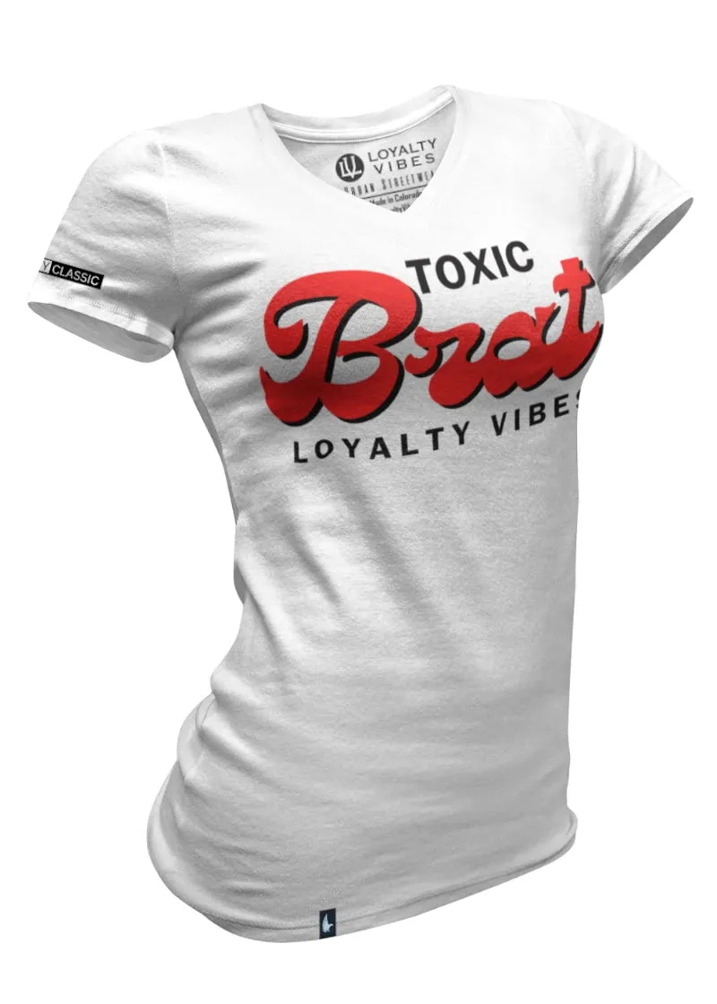 Toxic Brat V-Neck Tee