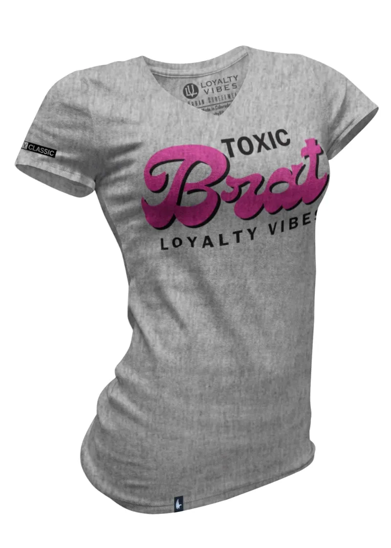 Toxic Brat V-Neck Tee