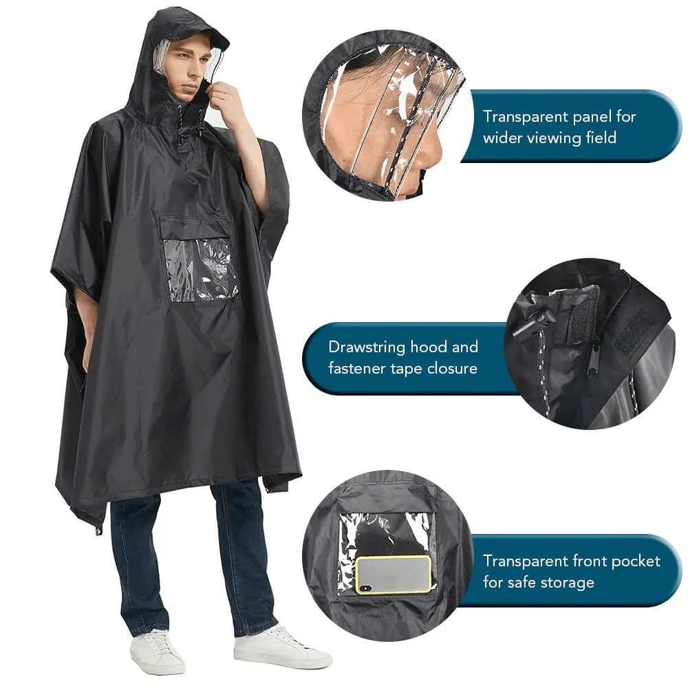 Unisex Waterproof Hooded Raincoat-Poncho - SF0419