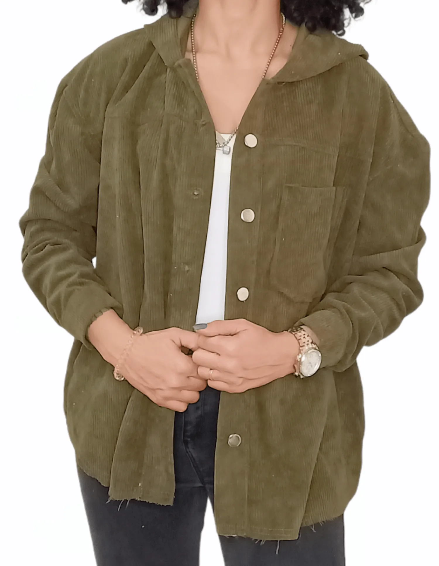 Velvet Jacket - Olive Green