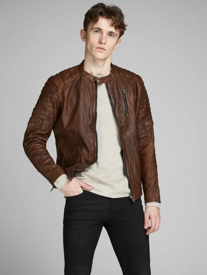 Vintage Bomber Leather Jacket