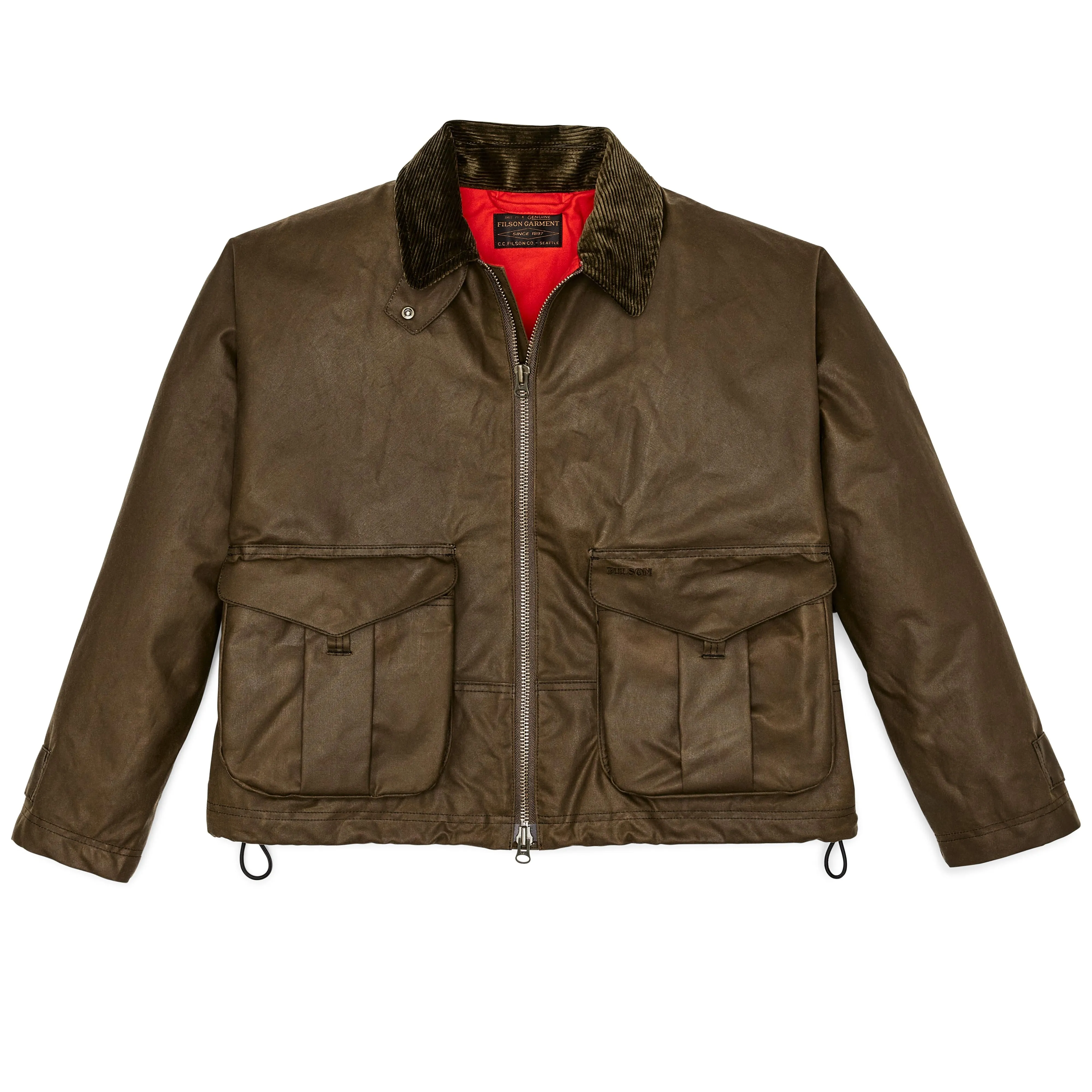 Women's Shelter Cloth Short Work Jacket- Dark Tan