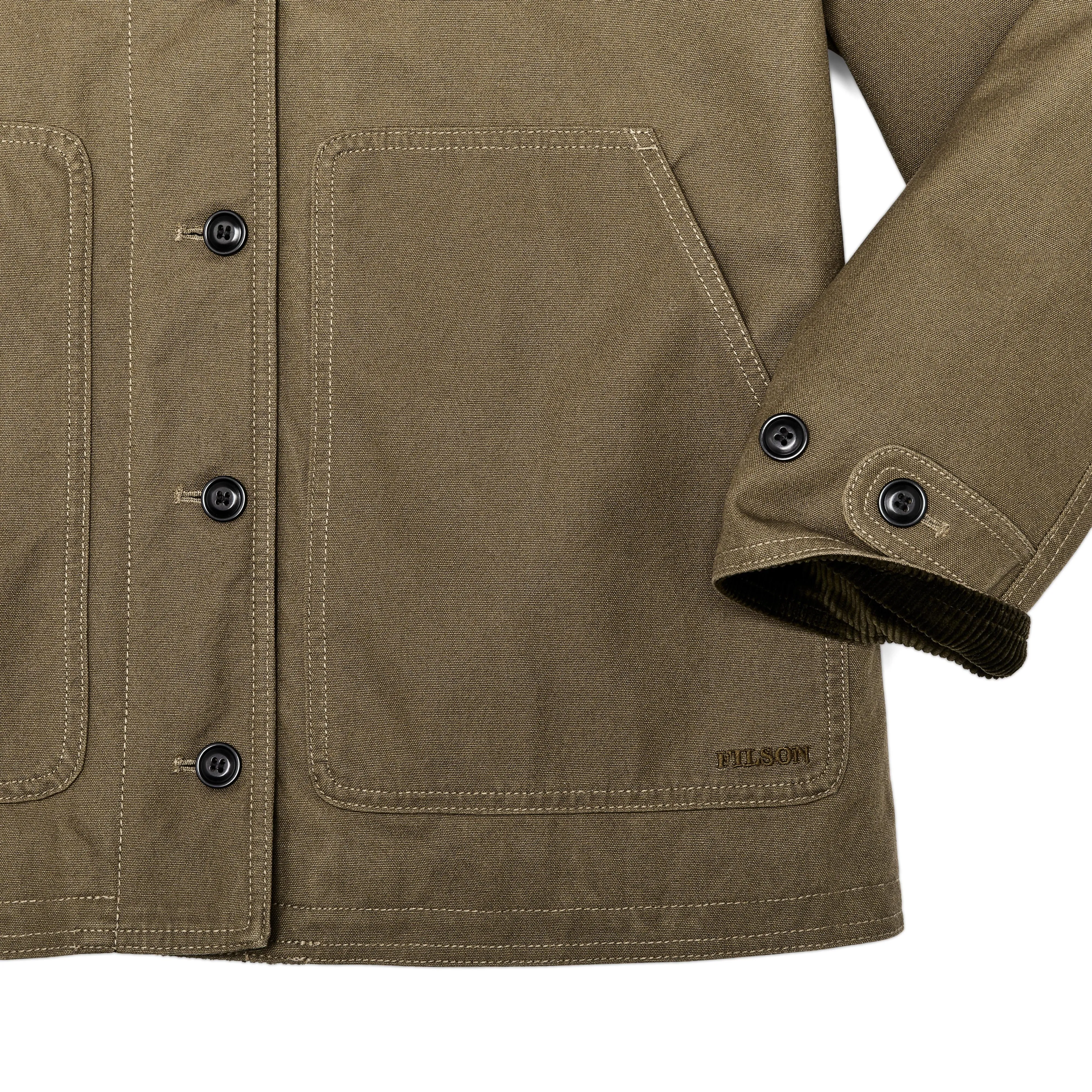 Women's Shelter Cloth Short Work Jacket- Dark Tan